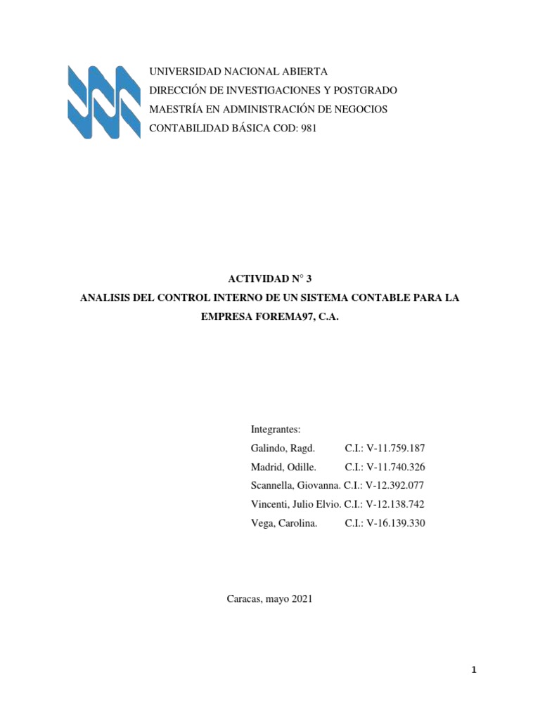 Control Interno en Sistemas Contables | PDF | Contabilidad | Business