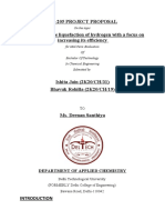 Ch-205 Project Proposal Principles For The Liquefaction of Hydrogen With A Focus On Increasing Its Efficiency