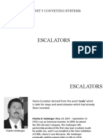 Escalators: Unit 5 Conveying Systems
