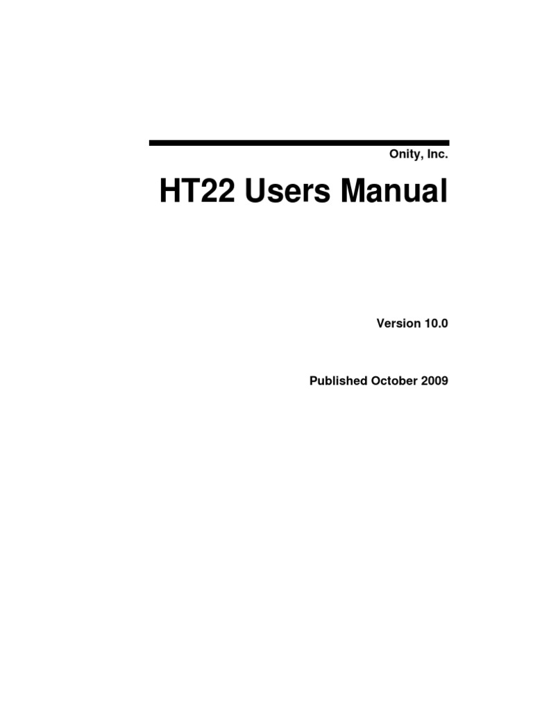 Onity HT22 Encoder User Manual | PDF | Point Of Sale | Menu (Computing)
