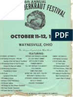 6th Annual Ohio Sauerkraut Festival / Antique Car Show 1975 Waynesville, OH Flyer