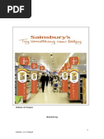 Marketing report with reference to Sainsbury's