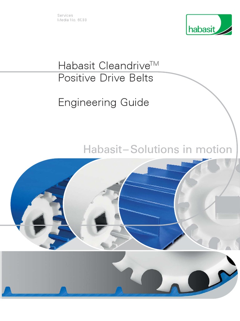 Habasit Cleandrive Positive Drive Belts Engineering Guide Habasit