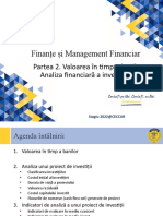 FMF. Partea 2. Analiza Unui Proiect de Investitii 2022