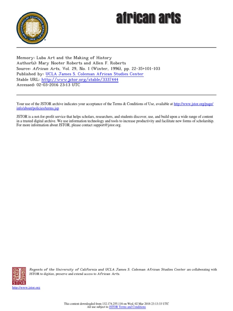 Luba Art and The Making of History PDF