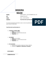 Memorandum Calificaciones COMERCIAL