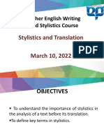 Stylistics and Translation