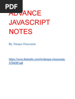 Advance Javascript Notes: By: Deepa Chaurasia