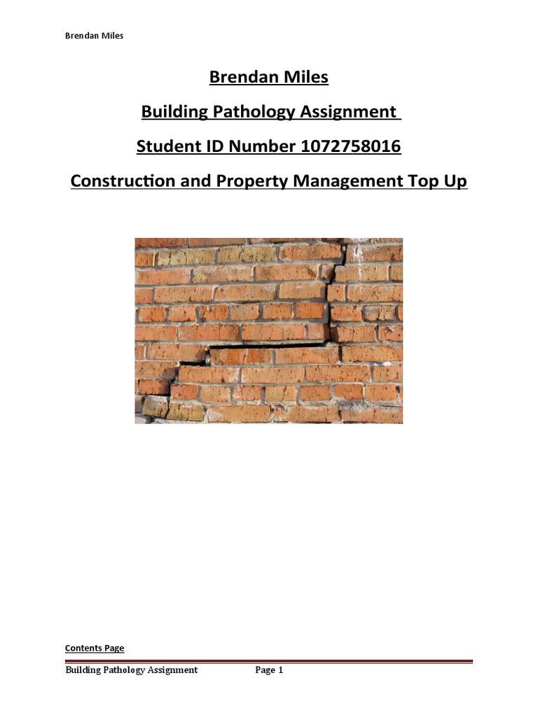 Building Pathology Report: Analysis of Defects in Two Historic ...
