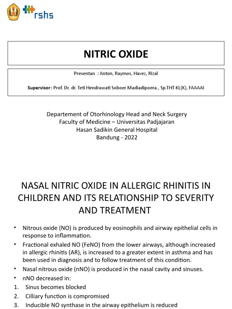 Nitric Oxide Journal PDF Allergy Asthma