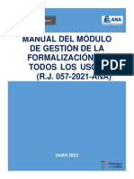 MÓDULO DE FORMALIZACIÓN RJ Nº 057-2021-ANA