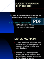 CURSO FORMULACION Y EVALUACION DE PROYECTOS_ Tecnologia Alinentos FCV