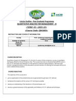 PGP-I Term III QAM-III Course Outline 2021-22