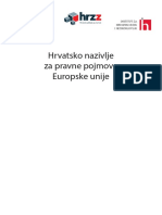 Hrvatsko Nazivlje Za Pravne Pojmove Europske Unije