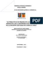 Alternativas de Mejora en La Eficiencia Energetica de La Refineria Electrolitica de La División Ventanas de Codelco Chile