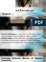 Eview of Elated Iterature and Ynthesis: R R L S