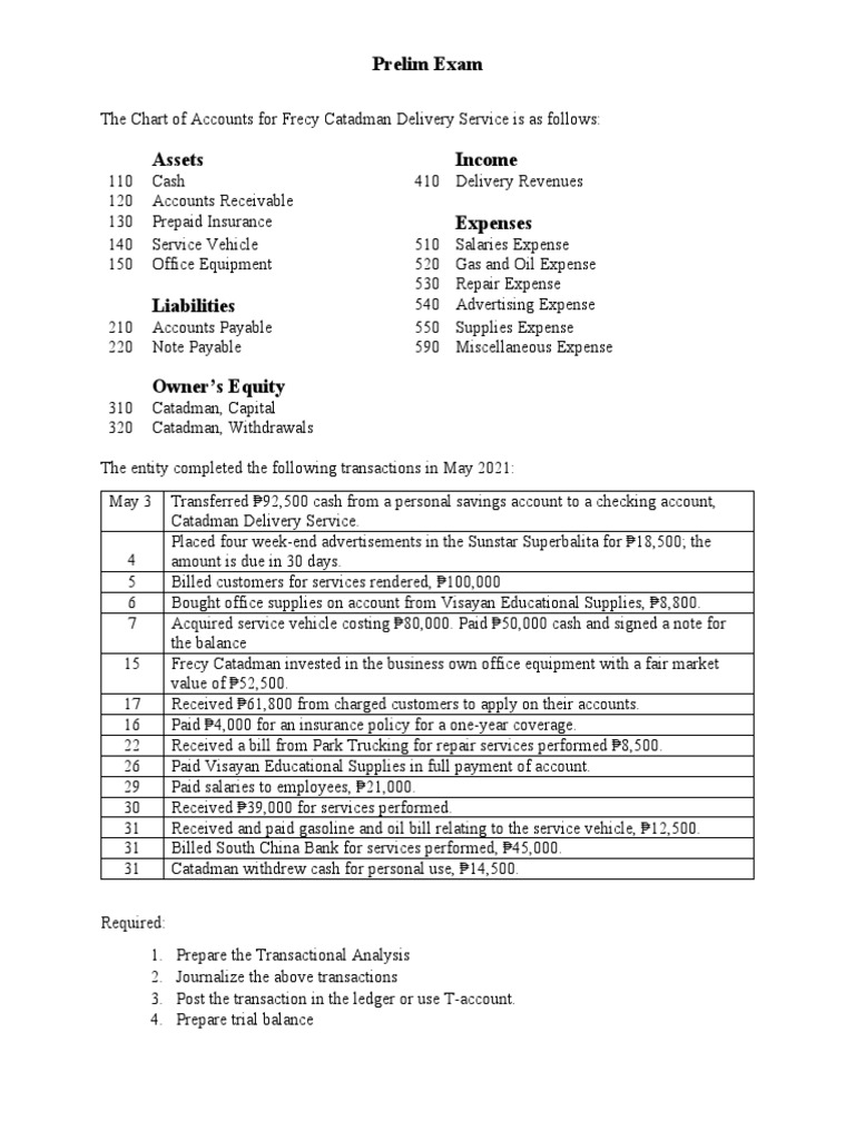 Prelim Exam | PDF