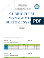 Curriculum Management Support System: 1 Quarter