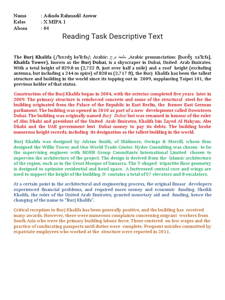 Burj Khalifa: Facts and History | PDF