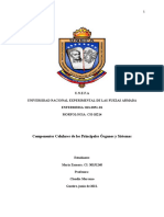 Componentes celulares de los principales órganos