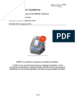 Paediatric Guidelines Use of The BIPAP Machine 2009