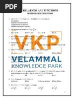 Relations & Functions - Mcqs