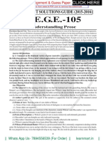 B.E.G.E.-105: Assignment Solutions Guide (2015-2016)