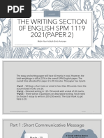 THE WRITING SECTION 0F English SPM PART 1