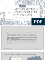 THE WRITING SECTION 0F English SPM PART 1
