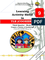 Learning Activity Sheet In: Tle (Cookery)