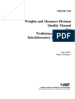 Weights and Measures Division Quality Manual For Proficiency Testing and Interlaboratory Comparisons