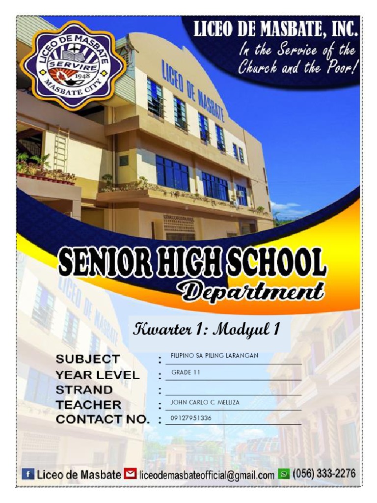 Fil. Sa Piling Larangan Q1 | PDF