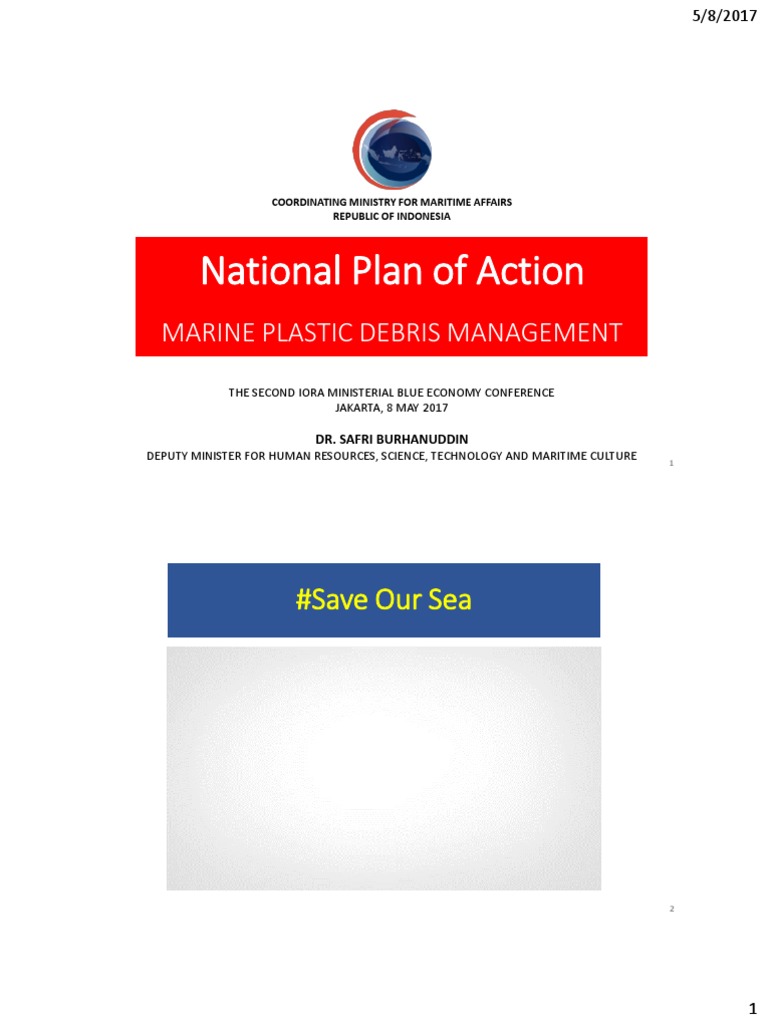National Plan of Action: Marine Plastic Debris Management | PDF | Waste ...