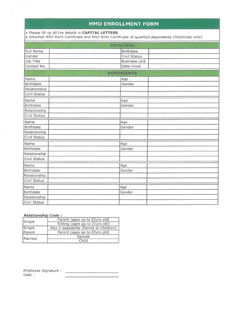 Health Card Application Form PDF