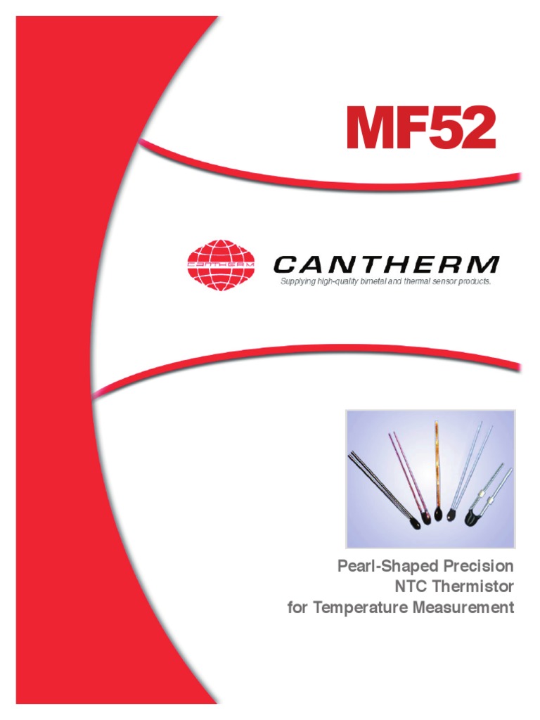 Datasheet Termistor mf52 1 | PDF | Physical Quantities | Materials