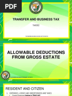 Allowable Dedcutions From Gross Estate