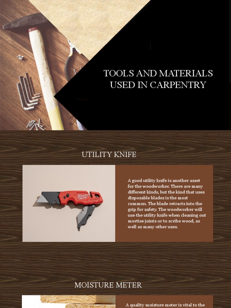 Tools And Materials Used In Carpentry Pdf Drill Woodworking