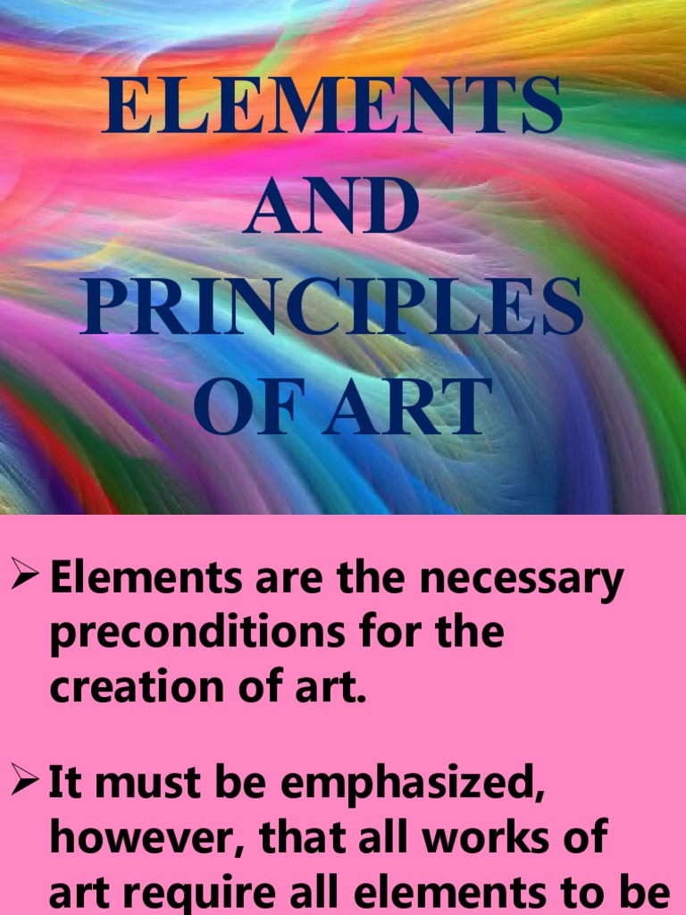 Unit 2. 3. Elements and Principles of Art PDF Composition (Visual
