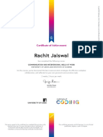 Rachit Jaiswal: Certificate of Achievement