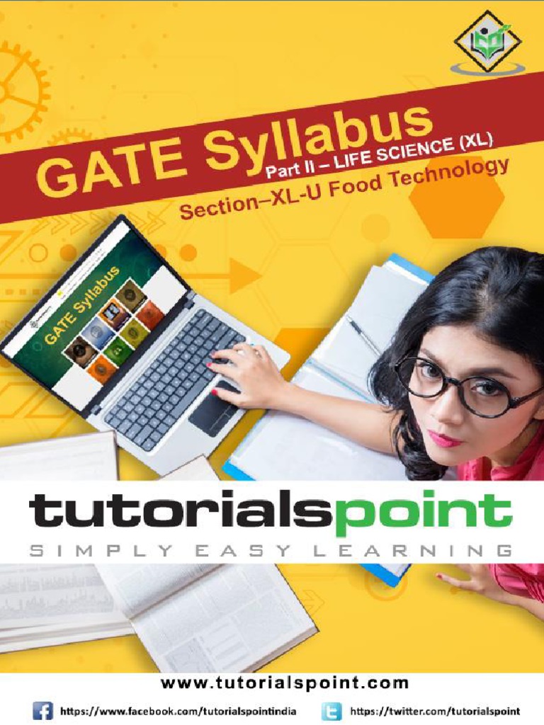 Gate XL Food Technology Syllabus PDF Foods