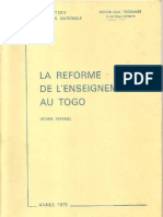 La Reforme de L'enseignement Au Togo