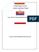 Ilide - Info HDFC Finance Project Report of Mba Finance PR