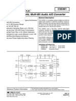 114 DB, 192 KHZ, Multi-Bit Audio A/D Converter: Features General Description