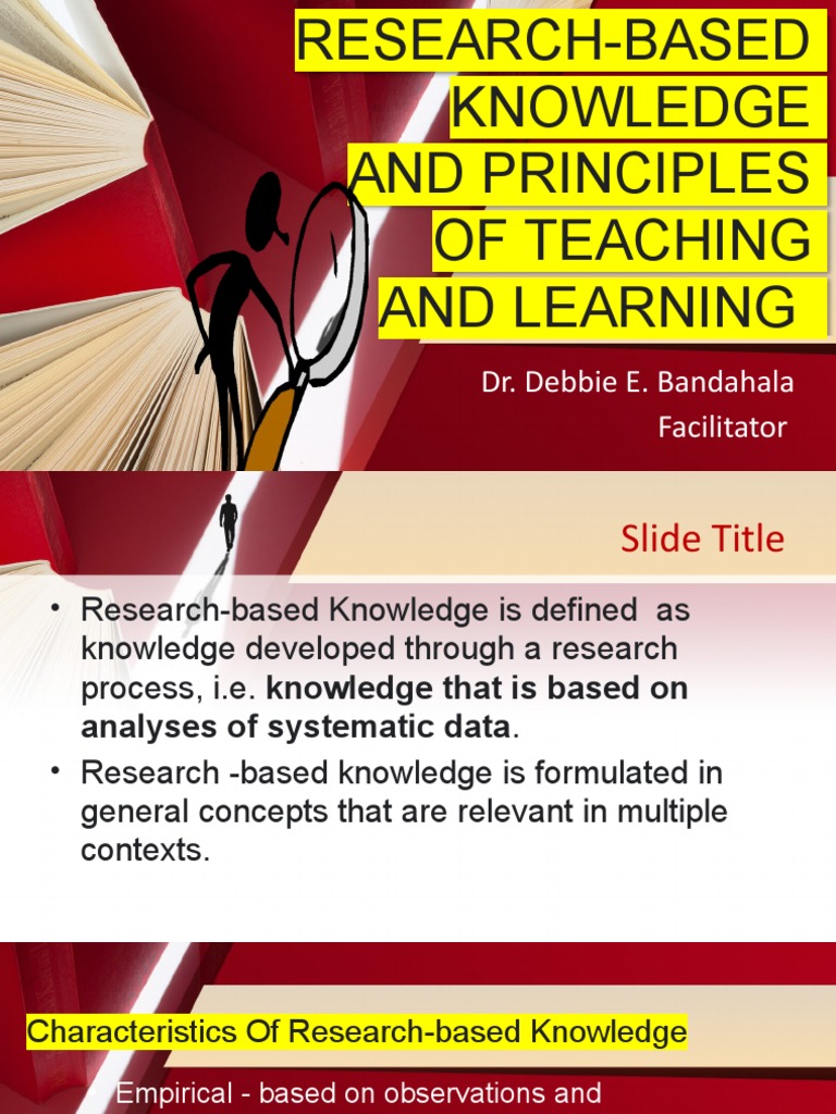 Research-Based Knowledge in Teaching | PDF | Career & Growth