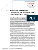 Association Between Milk Consumption and Child Growth For Children Aged 6-59 Months