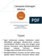 Analisis Senyawa Golongan Alkohol