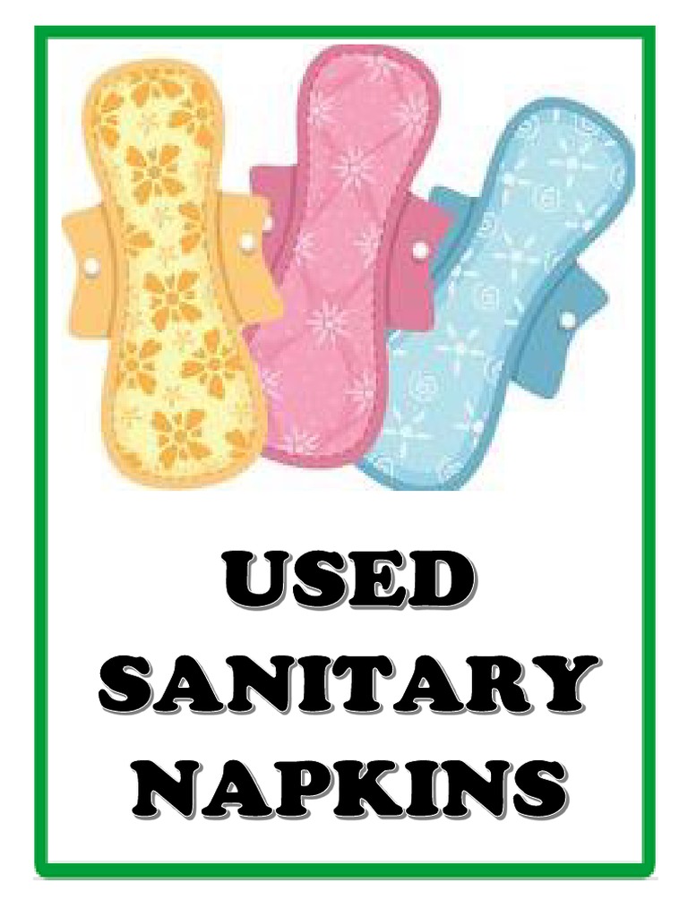 Used Sanitary Napkins Signage PDF