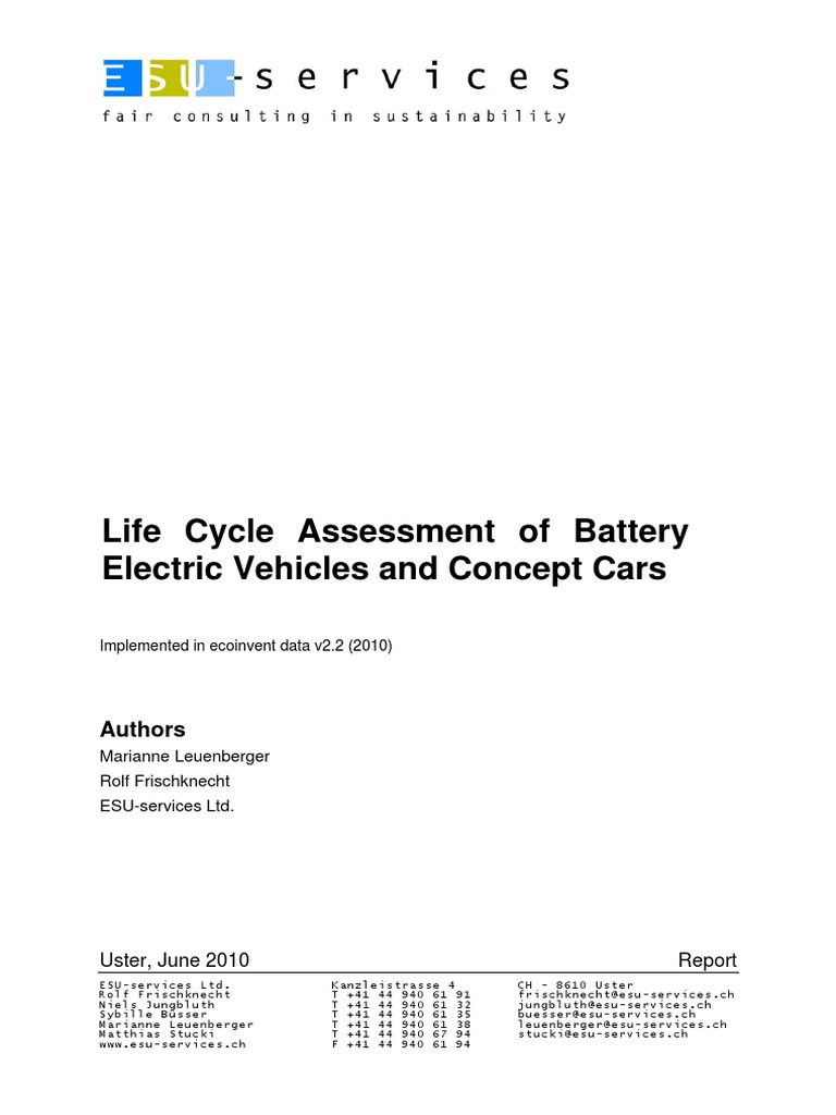 Battery Electric Vehicles | PDF