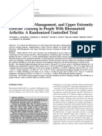 Education, Self-Management, and Upper Extremity Exercise Training in People With Rheumatoid Arthritis: A Randomized Controlled Trial
