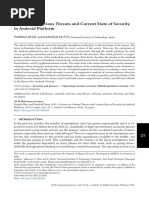 A Survey On Various Threats and Current State of Security in Android Platform